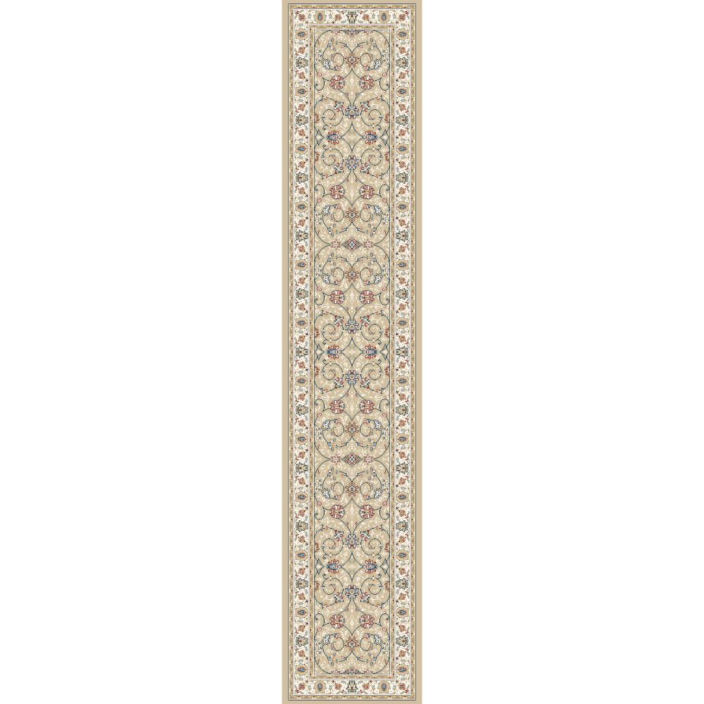 Dynamic Rugs 57120-2464 Ancient Garden 2.2 Ft. X 11 Ft. Finished Runner Rug in Light Gold/Ivory